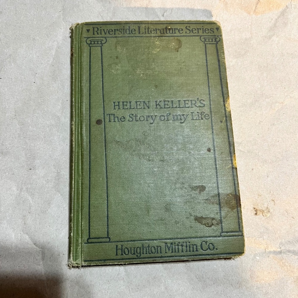 Houghton‎ Mifflin Helen Keller The Story of My Life Green Antique School Edition